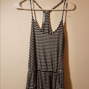B & W striped romper